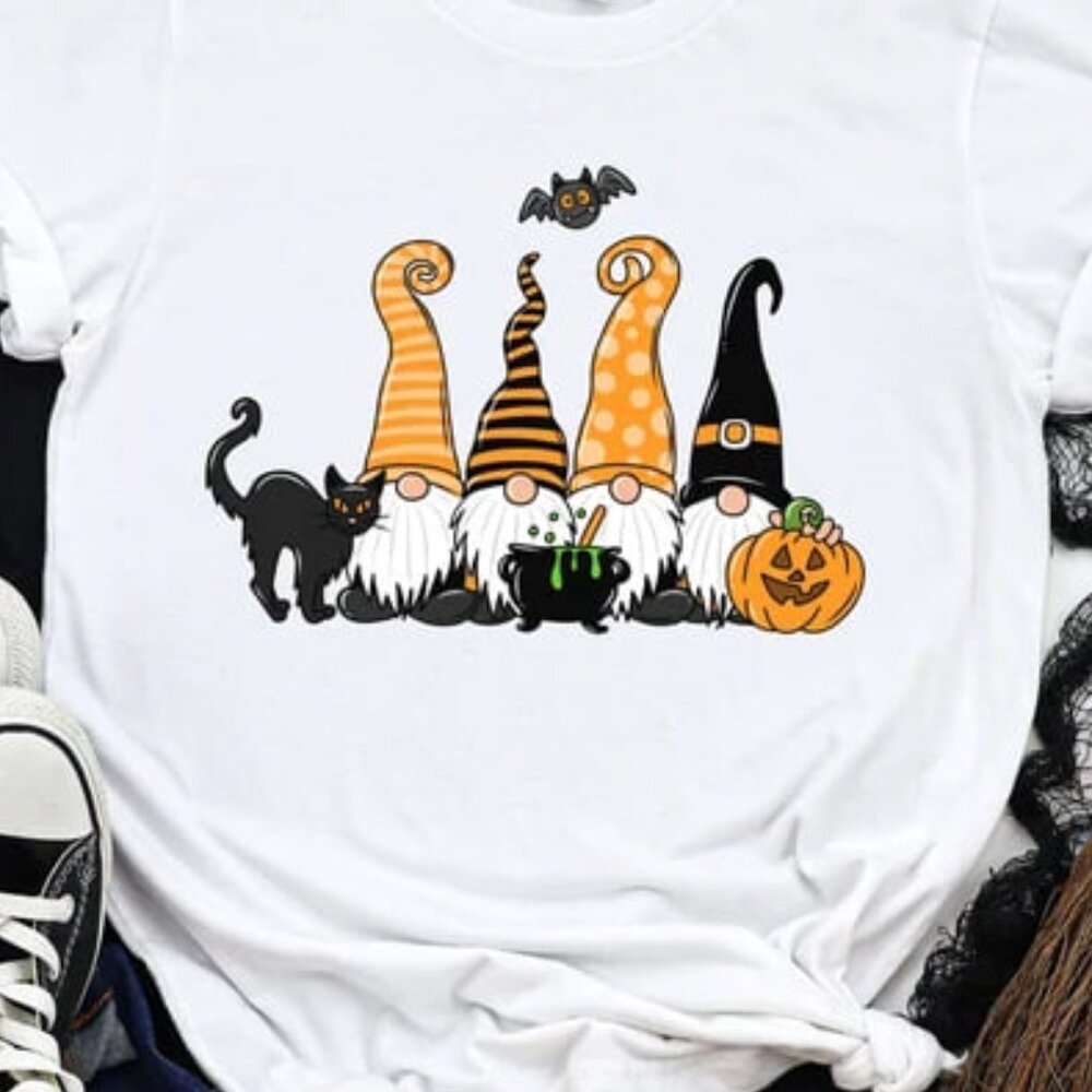 Halloween Gnomes Shirt, Halloween Shirt, Halloween Gnomes T-Shirt - Picture 1 of 4